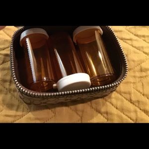 Brown Coach Travel Pill Case